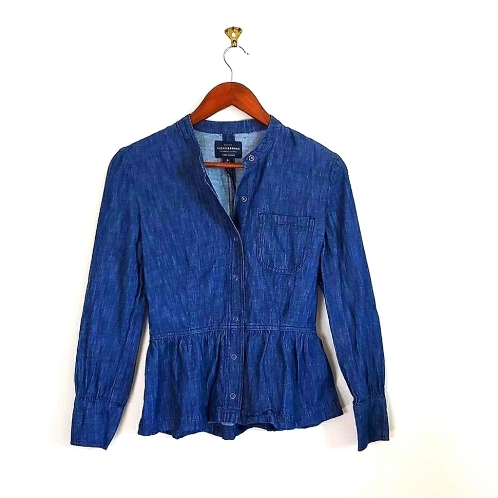Lucky Brand Peplum Denim Top